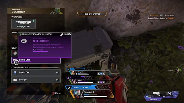 Shield Cores can now be looted from enemy boxes to refill Legend Evo Armor.